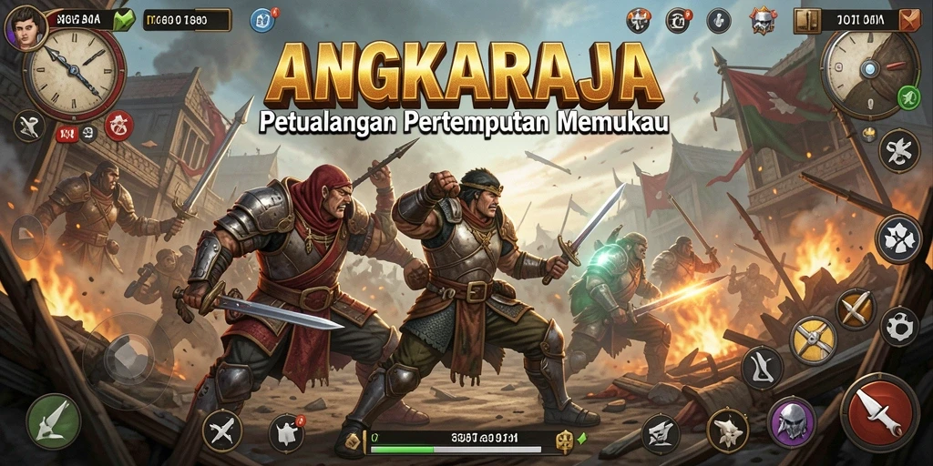 Tampilan aksi mendebarkan dalam gameplay ANGKARAJA