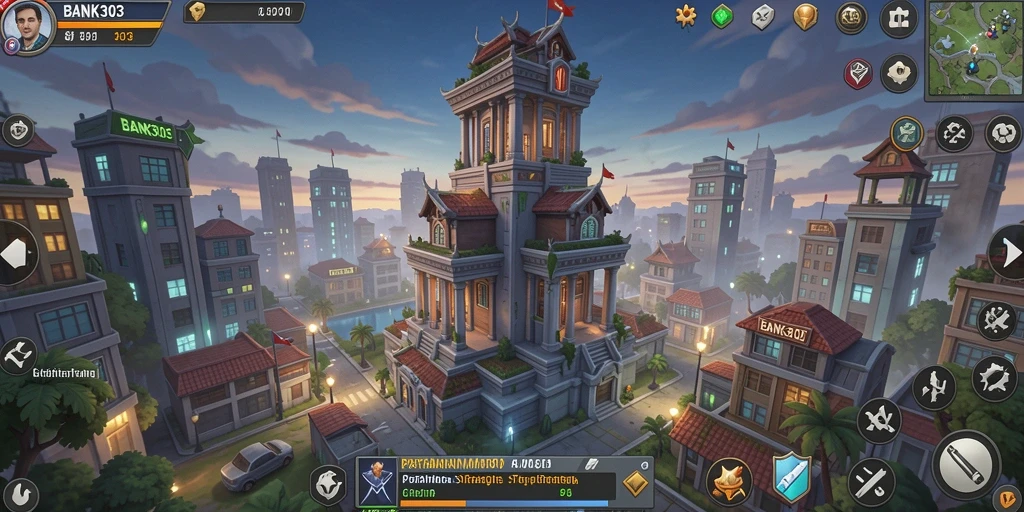Tampilan strategis dari gameplay BANK303 yang seru.