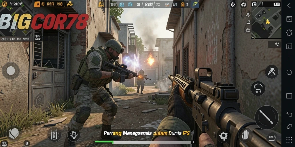 Tampilan gameplay seru dari BIGCOR78, menghadirkan aksi FPS yang mendebarkan.