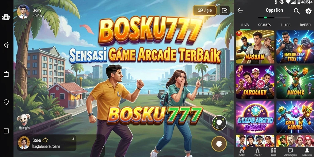 Screenshot gameplay BOSKU777 yang menggambarkan keseruan dalam bermain Arcade.