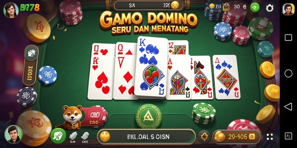 Tampilan screenshot gameplay Domino yang menarik dan interaktif.