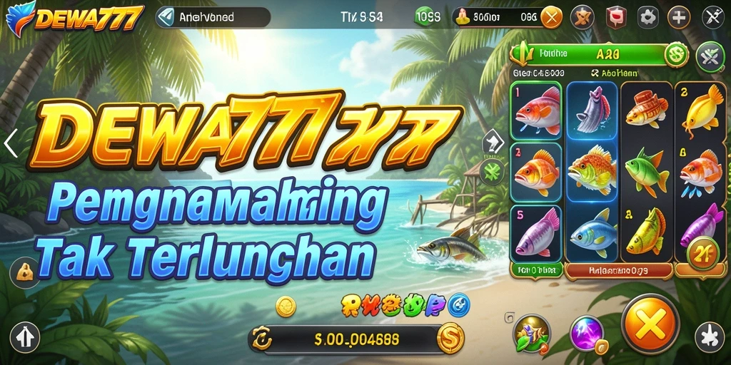 Tampilan gameplay DEWA777 yang mendebarkan saat menangkap ikan.
