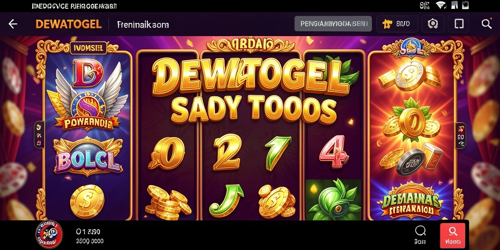 Tampilan gameplay DEWATOGEL yang menarik dengan berbagai fitur slot.