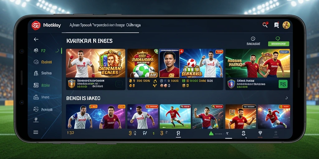 Screenshot gameplay F32 yang menampilkan taruhan olahraga langsung.