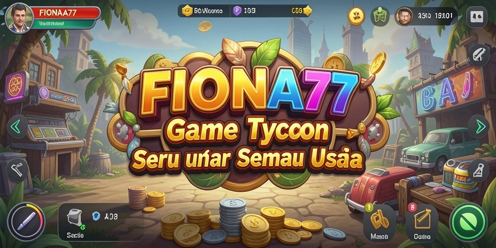 Screenshot gameplay FIONA77 yang menampilkan aktivitas bisnis yang seru.