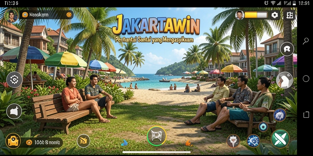 Tampilan gameplay JAKARTAWIN yang seru dan penuh warna.