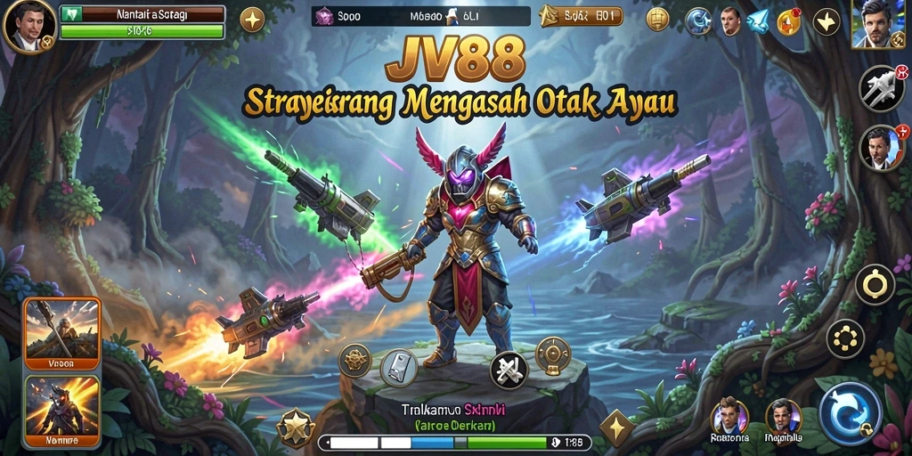 Screenshot gameplay JV88 menampilkan aksi strategi yang intens.