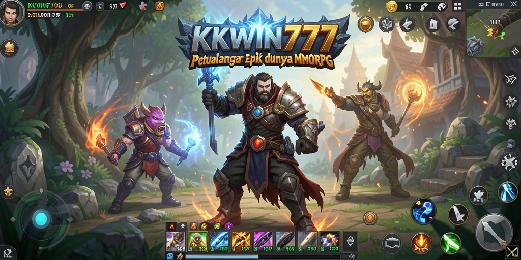 Tangkapan layar menunjukkan pertarungan epik dalam gameplay KKWIN777.