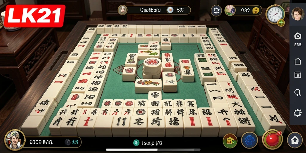 Tampilan gameplay LK21 dengan tantangan Mahjong yang menarik.