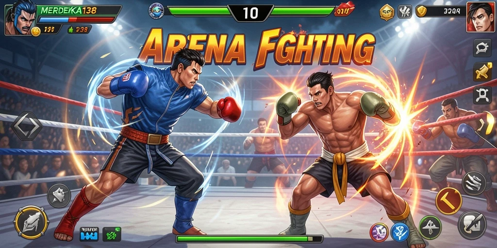 Tampilkan aksi seru gameplay Fighting di MERDEKA138.