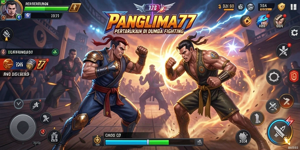 Tampilan gameplay menarik dari PANGLIMA77 dengan pertarungan yang dinamis.