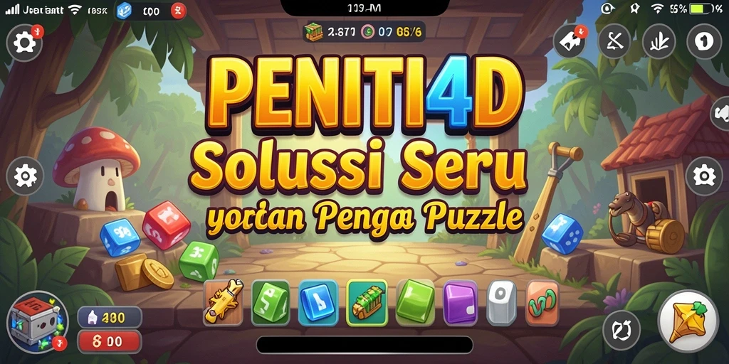 Tampilan gameplay seru saat menyelesaikan puzzle di PENITI4D.