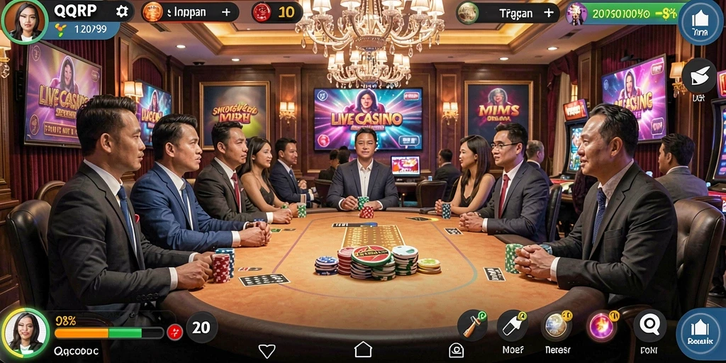 Tampilan menarik saat bermain Live Casino di QQRP.