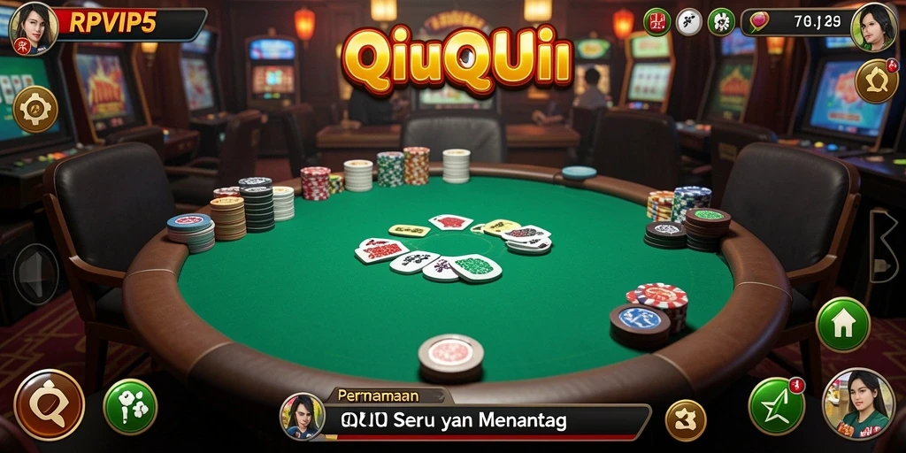 Tampilan gameplay RPVIP5 yang menegangkan saat bermain QiuQiu.