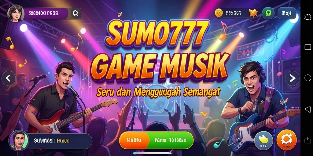 Tampilan gameplay interaktif dalam SUMO777 yang menarik dan penuh warna.