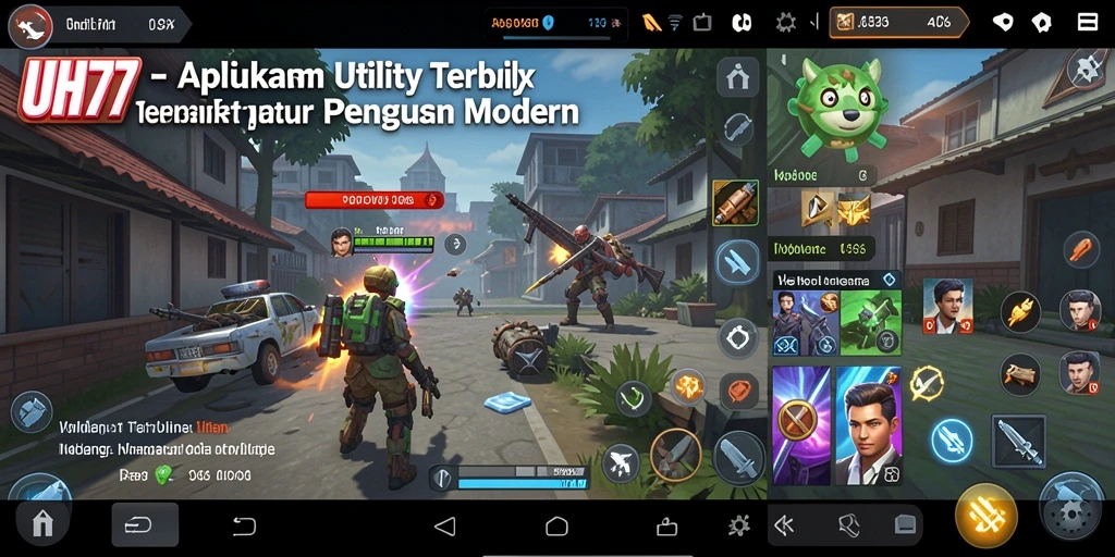 Screenshot UH77 menunjukkan antarmuka aplikasi Utility yang ramah pengguna.