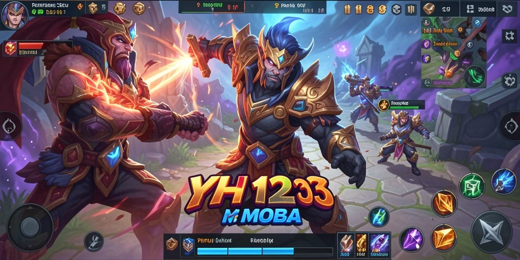 Tampilan gameplay menarik dari pertarungan dalam YY123.